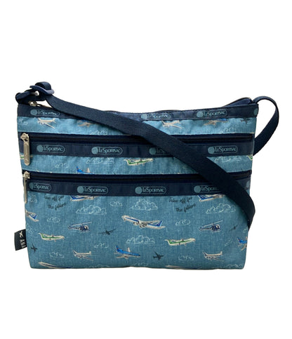美品 LeSportsac ショルダーバッグ 斜め掛け ANAコラボ 飛行機柄 レディース レスポートサック