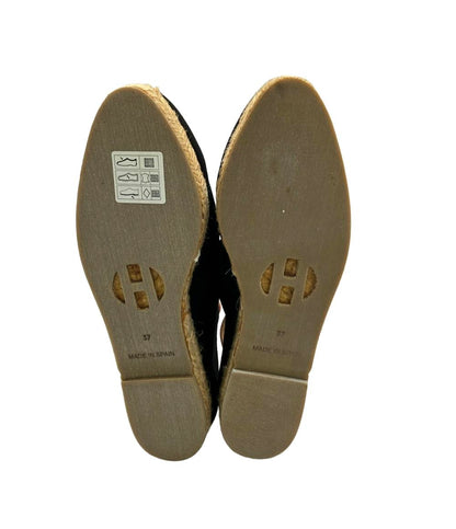 HERMES フラットシューズ アンクルストラップ エスパドリーユ レディース SIZE 37 (24cm) エルメス