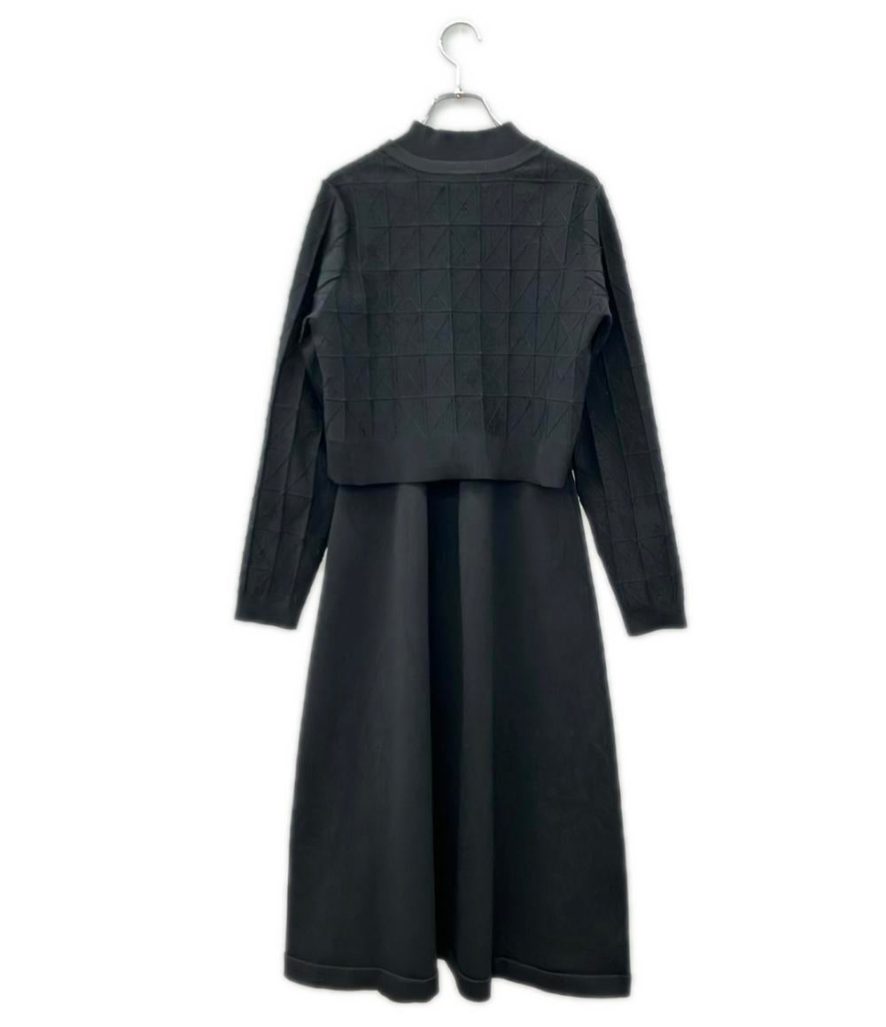 CELFORD Premiumスプリングプレートパターンニットアップ ワンピース レディース SIZE 38 セルフォード