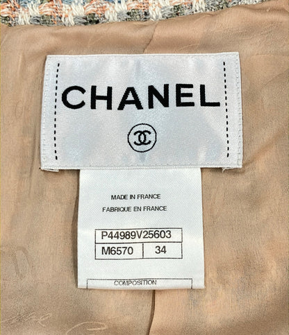 訳あり CHANEL カメリア シルク ジャケット P44989V25603 レディース SIZE 34 (S) シャネル