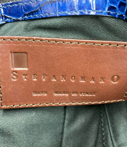ステファノマーノ 2way クロコ型押しハンドバッグ  ショルダーバッグ 斜め掛け レディース STEFANOMANO