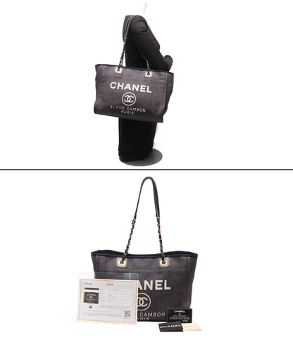 CHANEL チェーンショルダーバッグ 肩掛け ゴールド金具 ドーヴィルライン 17番台 レディース シャネル