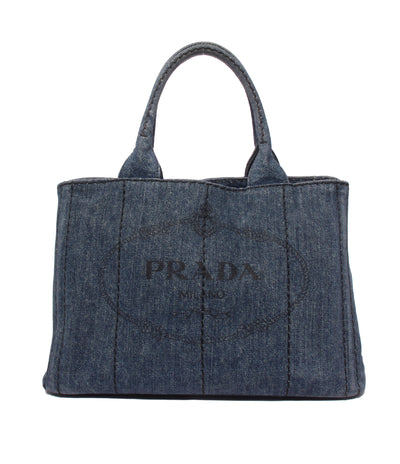 PRADA ハンドバッグ ミニトートバッグ デニム カナパ 1BG439 レディース プラダ