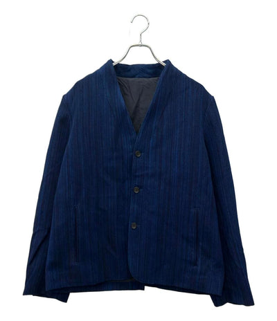 クオン ブレザー リバーシブル タグ付き Aizome Sashiko Kimono Collar Blazer 145JK023736 メンズ SIZE Large (L) KUON
