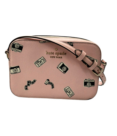 美品 Kate Spade ショルダーバッグ 斜め掛け カメラ柄 レディース ケイトスペード