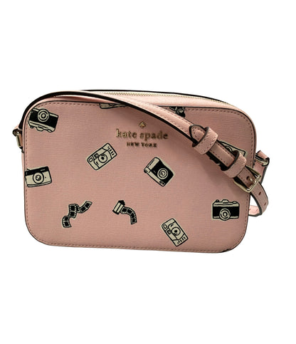 美品 Kate Spade ショルダーバッグ 斜め掛け カメラ柄 レディース ケイトスペード