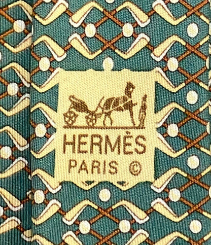 HERMES ネクタイ シルク 100% メンズ エルメス