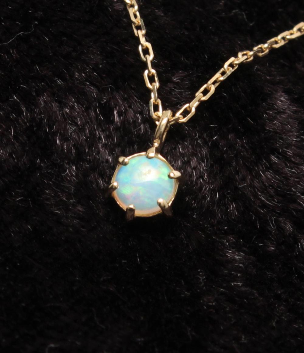 美品 クロチェ ネックレス K10 ホワイトオパール レディース Cloche