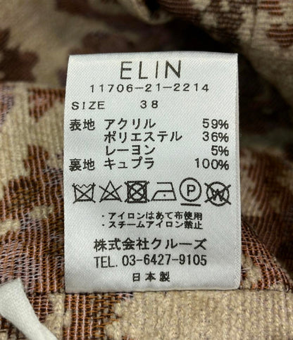 エリン ゴブランクロップドワイドパンツ 総柄 レディース ELIN