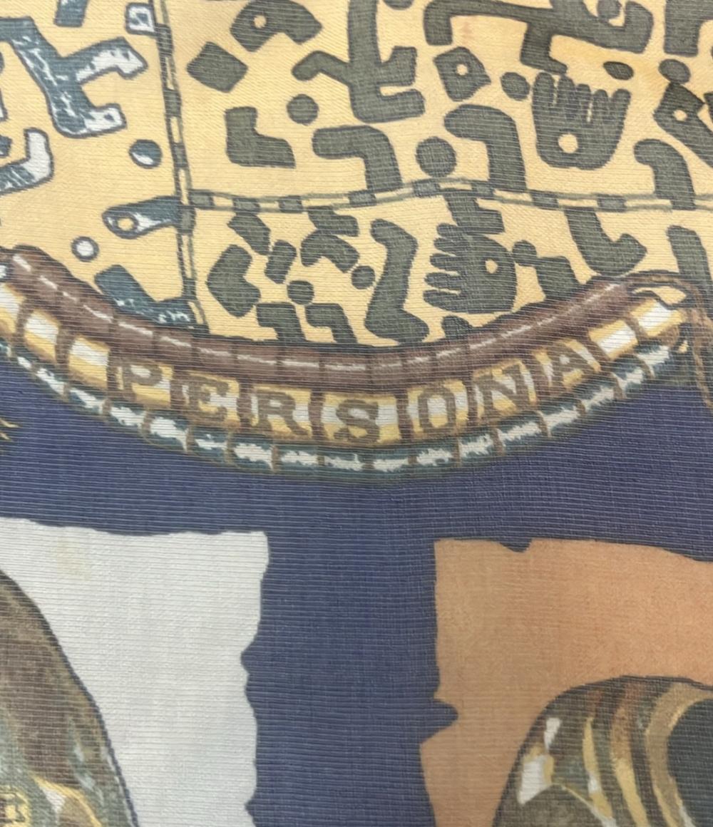 美品 エルメス スカーフ カレ45 シルク100% ペルソナ PERSONA レディース HERMES