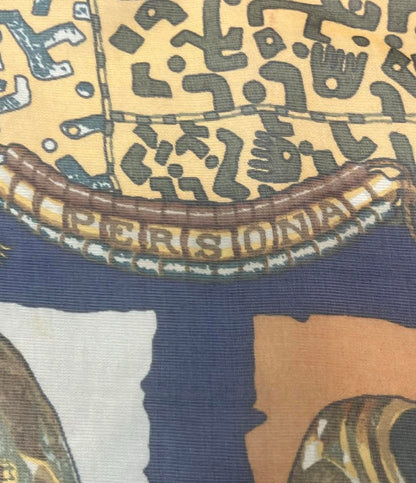 美品 エルメス スカーフ カレ45 シルク100% ペルソナ PERSONA レディース HERMES