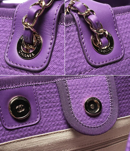 美品 CHANEL トートバッグ ハンドバッグ ゴールド金具 肩掛け ドーヴィル AS3257 レディース シャネル