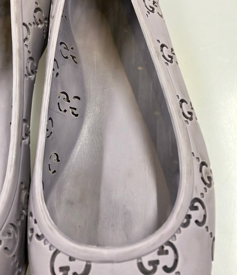 GUCCI ラバーフラットパンプス GG レディース SIZE 38 (25cm) グッチ