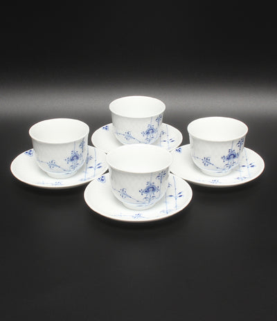 美品 Royal Copenhagen ティーセット 4客 ブルーパルメッテ ロイヤルコペンハーゲン