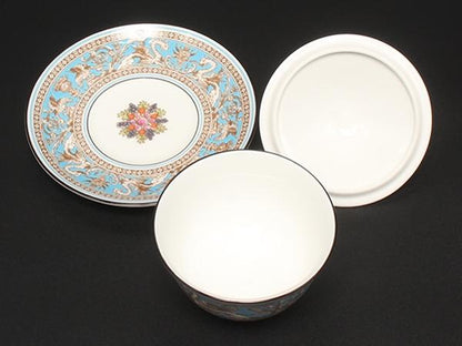 美品 WEDGWOOD オリエンタルティーカップ フロレンティーンターコイズ ウエッジウッド