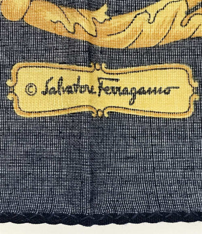 サルバトーレフェラガモ 美品 ハンカチ ポケットチーフ コットン100% アニマル 花柄      レディース  (複数サイズ) Salvatore Ferragamo