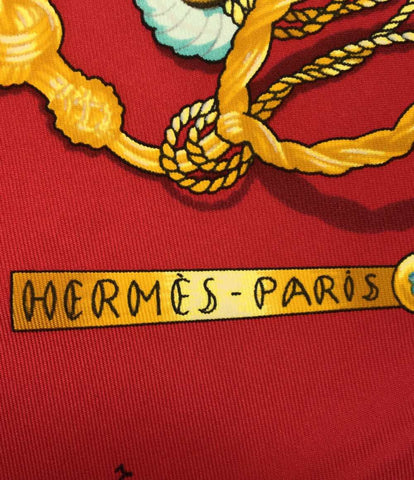 エルメス スカーフ カレ90 シルク100% 扇子柄 魅惑のそよ風 brise de charme レディース (複数サイズ) HERMES–rehello  by BOOKOFF