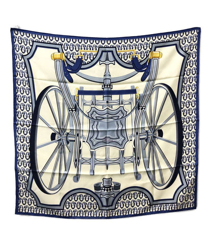 エルメス 美品 スカーフ カレ90 シルク100% 四輪馬車の車輪  LES ROUES DE PHAETON    レディース SIZE   (複数サイズ) HERMES