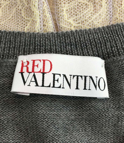 レッドバレンティノ  長袖ニットワンピース レース裾      レディース SIZE XS (XS以下) RED VALENTINO