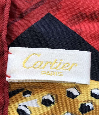 カルティエ  スカーフ シルク100% レオパード柄      レディース  (複数サイズ) Cartier