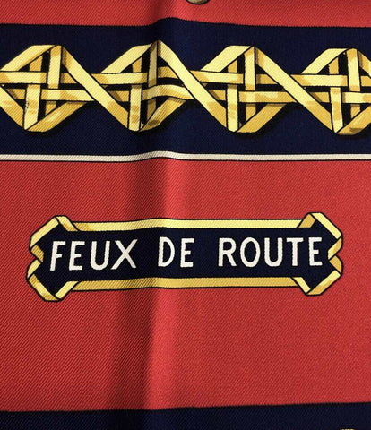 エルメス 美品 スカーフ カレ90 シルク100% 馬車のランタン  FEUX DE ROUTE    レディース  (複数サイズ) HERMES