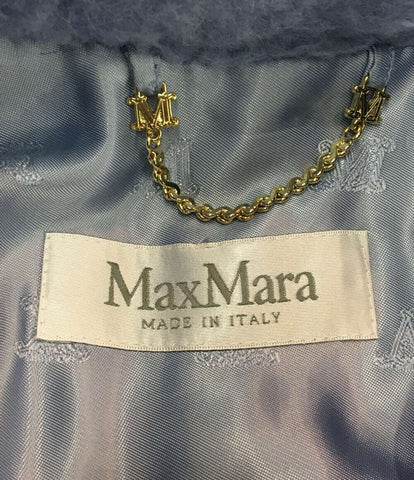 マックスマーラ 美品 テディケープ ポンチョ ライトブルー      レディース SIZE M (M) MAX MARA