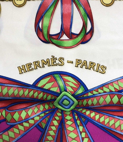 エルメス 美品 スカーフ カレ90 シルク100% 馬のリボン飾り  les rubans du cheval    レディース  (複数サイズ) HERMES