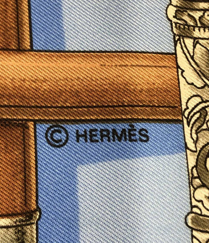 エルメス  スカーフ カレ90 シルク100% ステッキ柄  CANNES ＆ POMMEAUX    レディース  (複数サイズ) HERMES