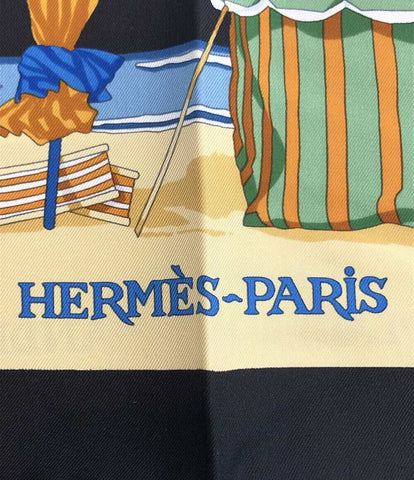 エルメス 美品 スカーフ カレ90 シルク100% ノルマンディ海岸の魅力  CHARMES DES PLAGES  NORMANDES    レディース  (複数サイズ) HERMES