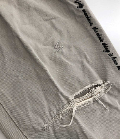 クロップドパンツ レタリング刺繍 ダメージ加工 neoBoy期     C4524 メンズ SIZE 3 (L) UNDERCOVERism
