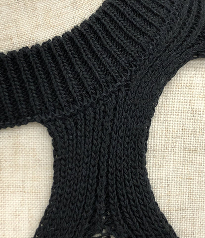 ブラックコムデギャルソン 美品 Mesh Knit Vest ベスト     1M-N006 メンズ SIZE XL (XL以上) BLACK COMME des GARCONS