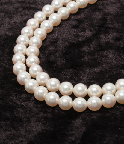 ミキモト 美品 2連ネックレス パール K14WG      レディース  (ネックレス) MIKIMOTO