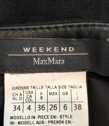 美品 ミニタイトスカート レザー×ポンチ      レディース SIZE 38 (S) MAX MARA Weekend