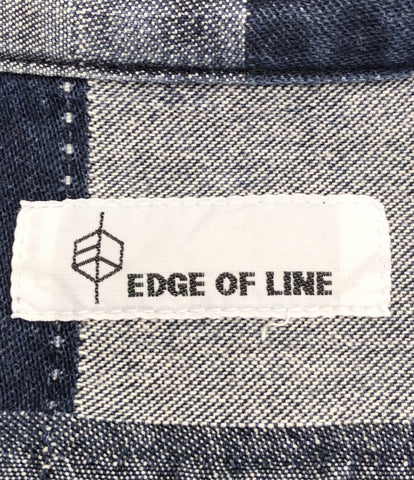 パッチワーク風 デニムシャツ      メンズ SIZE L (L) EDGE OF LINE