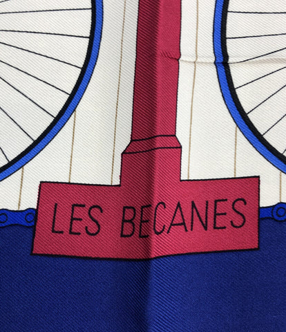 エルメス  スカーフ カレ90 自転車  LES BECANES    レディース  (複数サイズ) HERMES