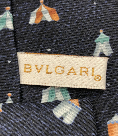 ブルガリ  ネクタイ シルク100％ テント柄      メンズ  (複数サイズ) Bvlgari