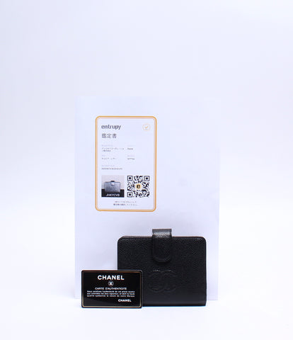 シャネル 美品 二つ折り財布  キャビアスキン    レディース  (2つ折り財布) CHANEL