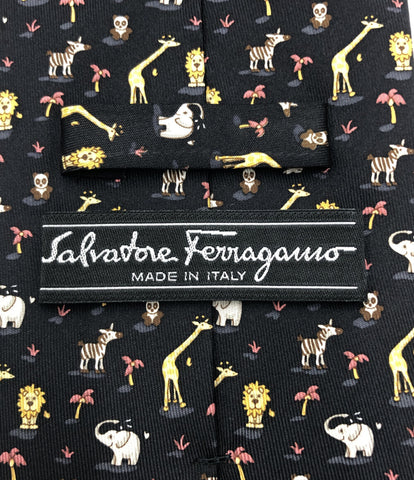サルバトーレフェラガモ 美品 ネクタイ シルク100％ アニマル柄      メンズ  (複数サイズ) Salvatore Ferragamo