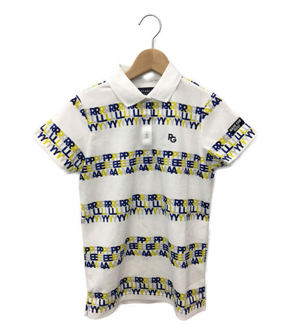 パーリーゲイツ 美品 半袖ポロシャツ グラデーションロゴボーダー ゴルフ      レディース  (XS以下) PEARLY GATES