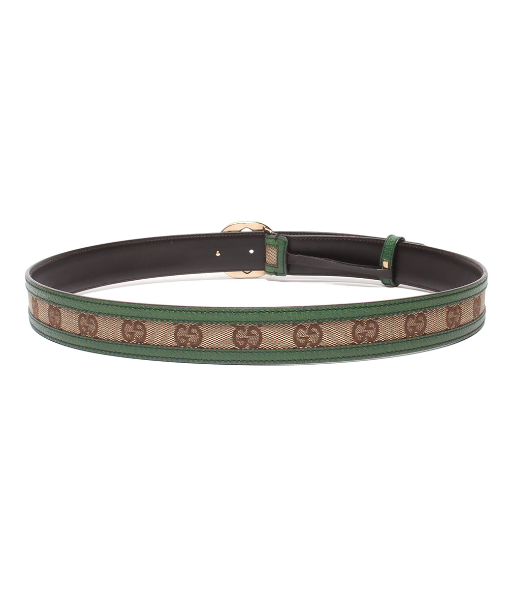 GUCCI ベルト インターロッキング GGキャンバス 114874 480199 85 34 メンズ グッチ