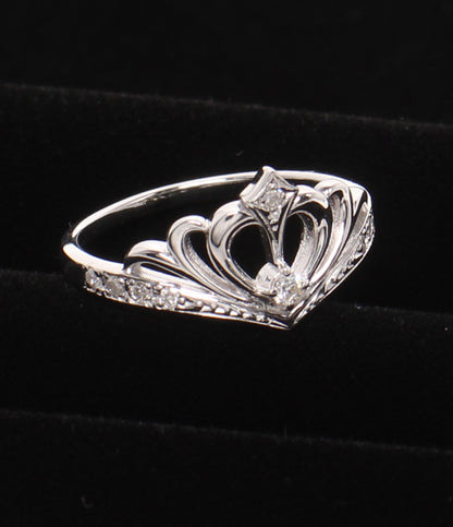 美品 Samantha Tiara リング 指輪 K18WG ダイヤ 0.09ct ティアラモチーフ レディース SIZE 7号 サマンサティアラ