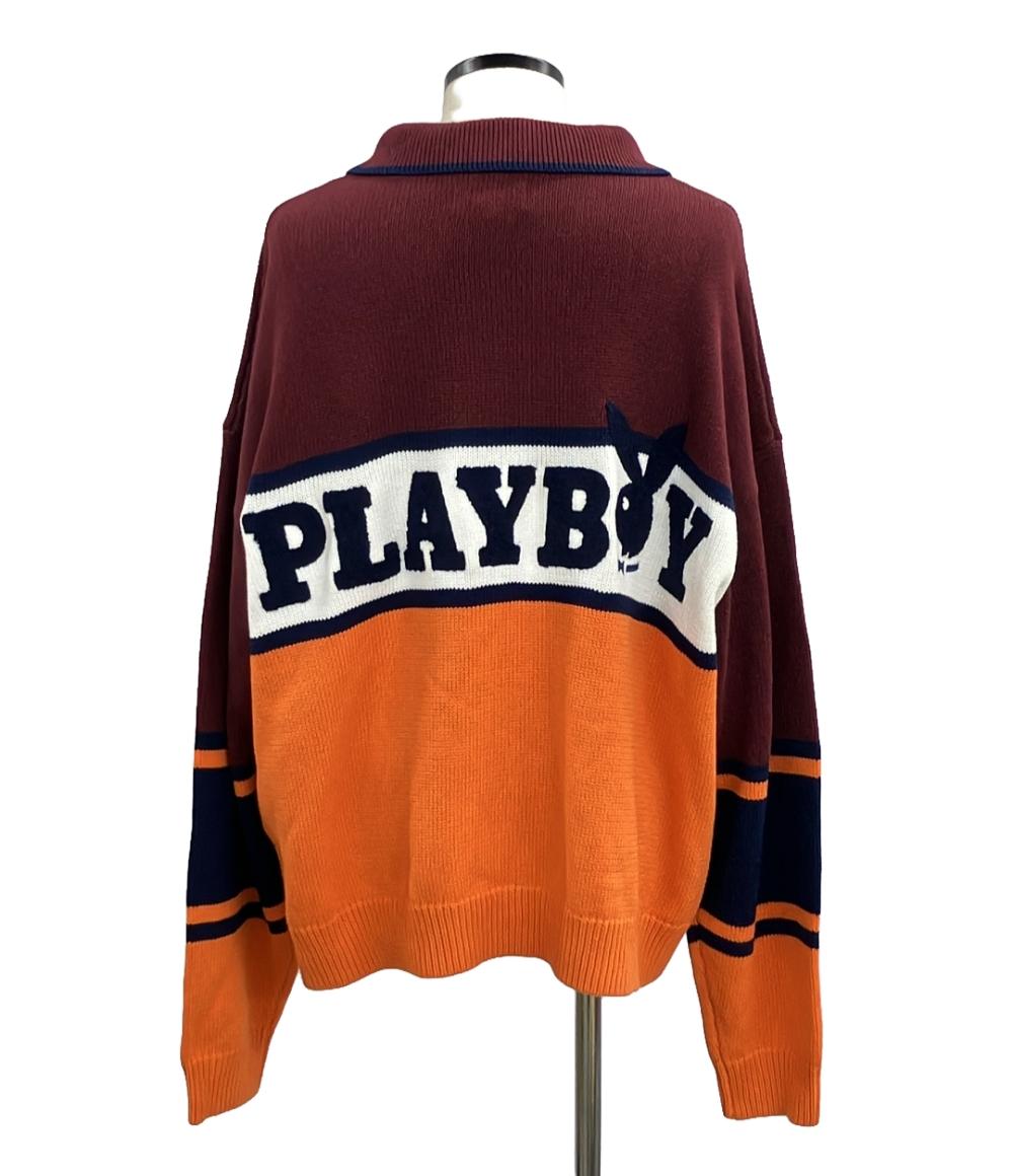 美品 サプライヤー×プレイボーイ ハーフジップニット メンズ SIZE XL (XL) SUPPLIER × PLAYBOY