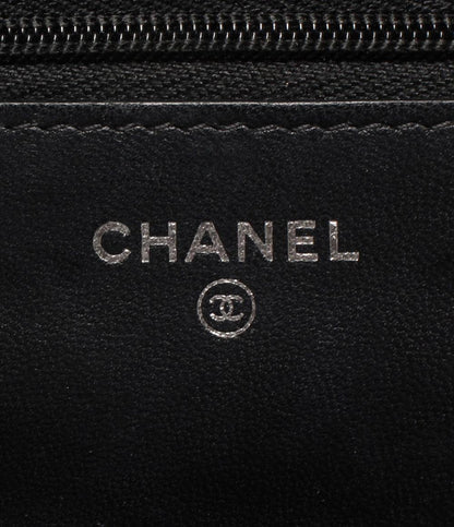 CHANEL チェーンショルダーバッグ チェーンショルダーウォレット ラムスキン シルバー金具 マトラッセ レディース シャネル
