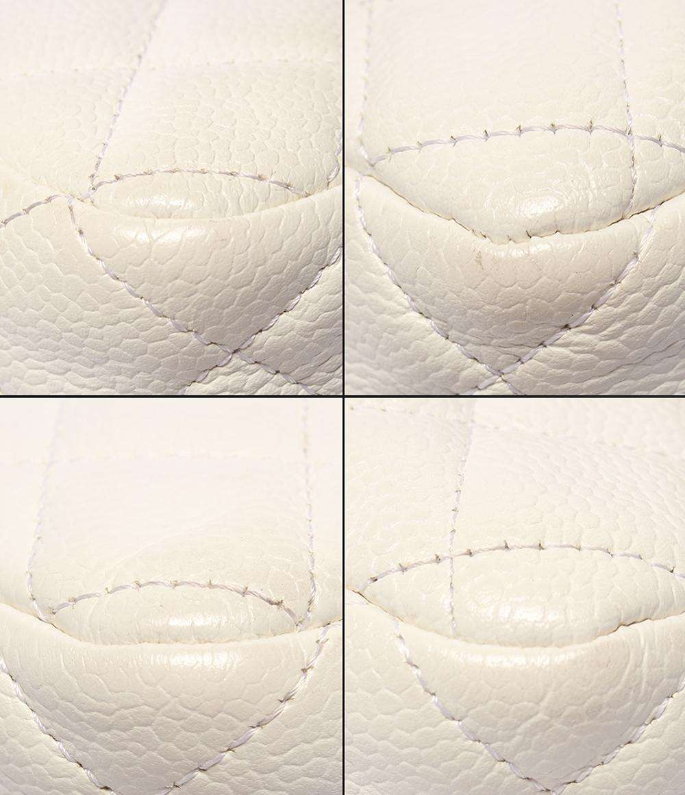 シャネル ショルダーバッグ 肩掛け ダブルフラップ ダブルチェーン シルバー金具 キャビアスキン マトラッセ25 レディース CHANEL