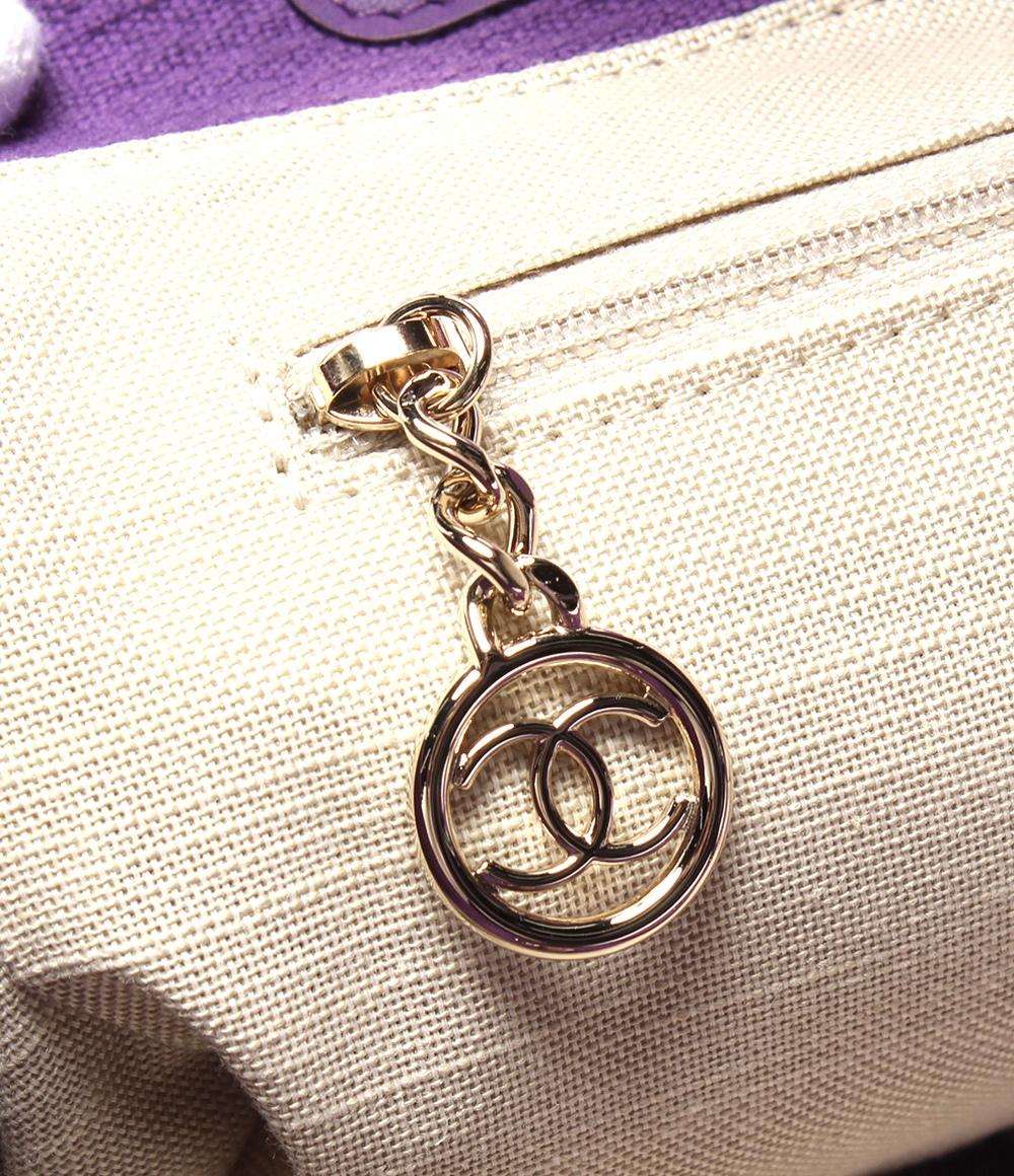 美品 CHANEL トートバッグ ハンドバッグ ゴールド金具 肩掛け ドーヴィル AS3257 レディース シャネル
