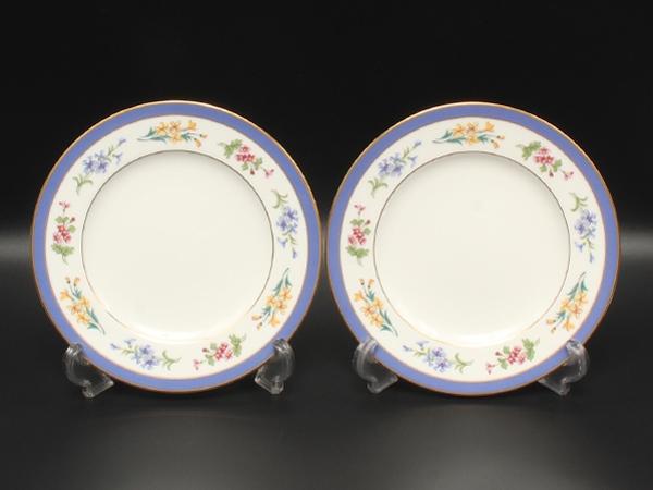 美品 ティファニー プレート 皿 2点セット 18cm フローラル TIFFANY&Co.