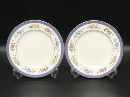 美品 ティファニー プレート 皿 2点セット 18cm フローラル TIFFANY&Co.