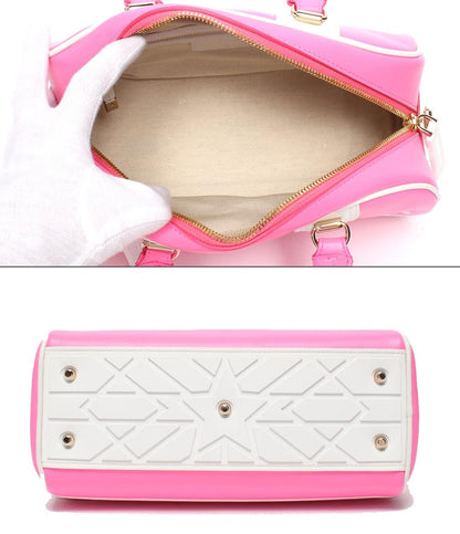 美品 クリスチャンディオール 2way ハンドバッグ ショルダーバッグ 肩掛け D-Vibe ボウリングバッグ レディース Christian Dior