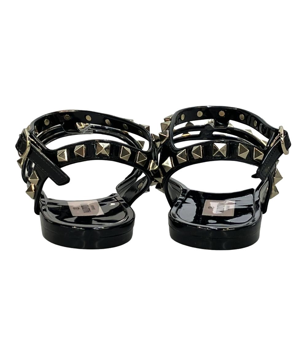美品 Valentino Garavani ラバーサンダル ロックサンダル フラット 2W2S0H38PVS レディース SIZE 40 (XL) ヴァレンティノ・ガラヴァーニ