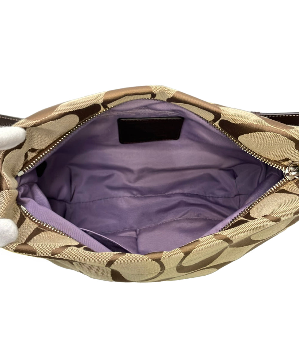 美品 COACH ショルダーバッグ 斜め掛け シグネチャー F15068 レディース コーチ
